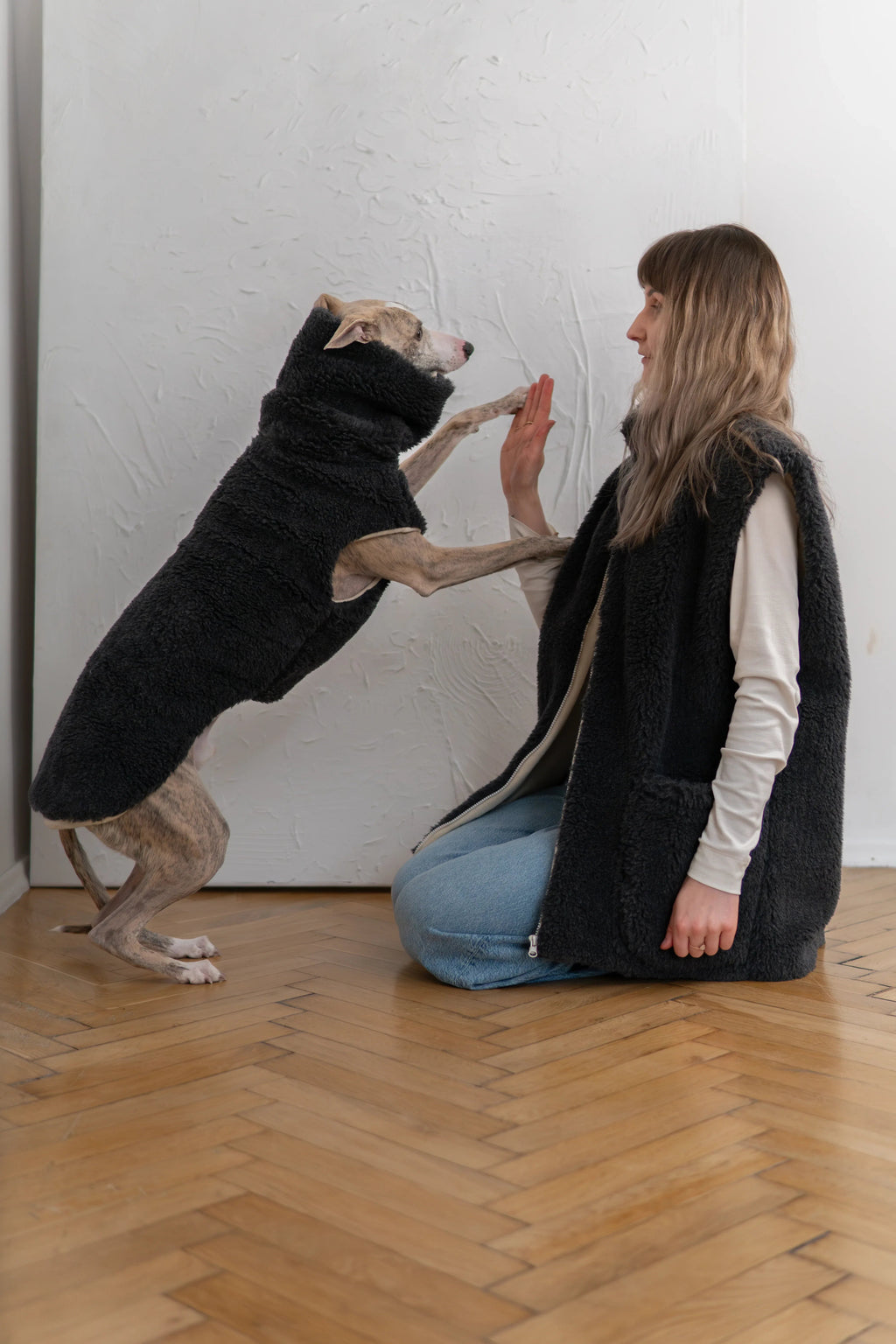 Natural Woolen Dog Toy - Bone - White