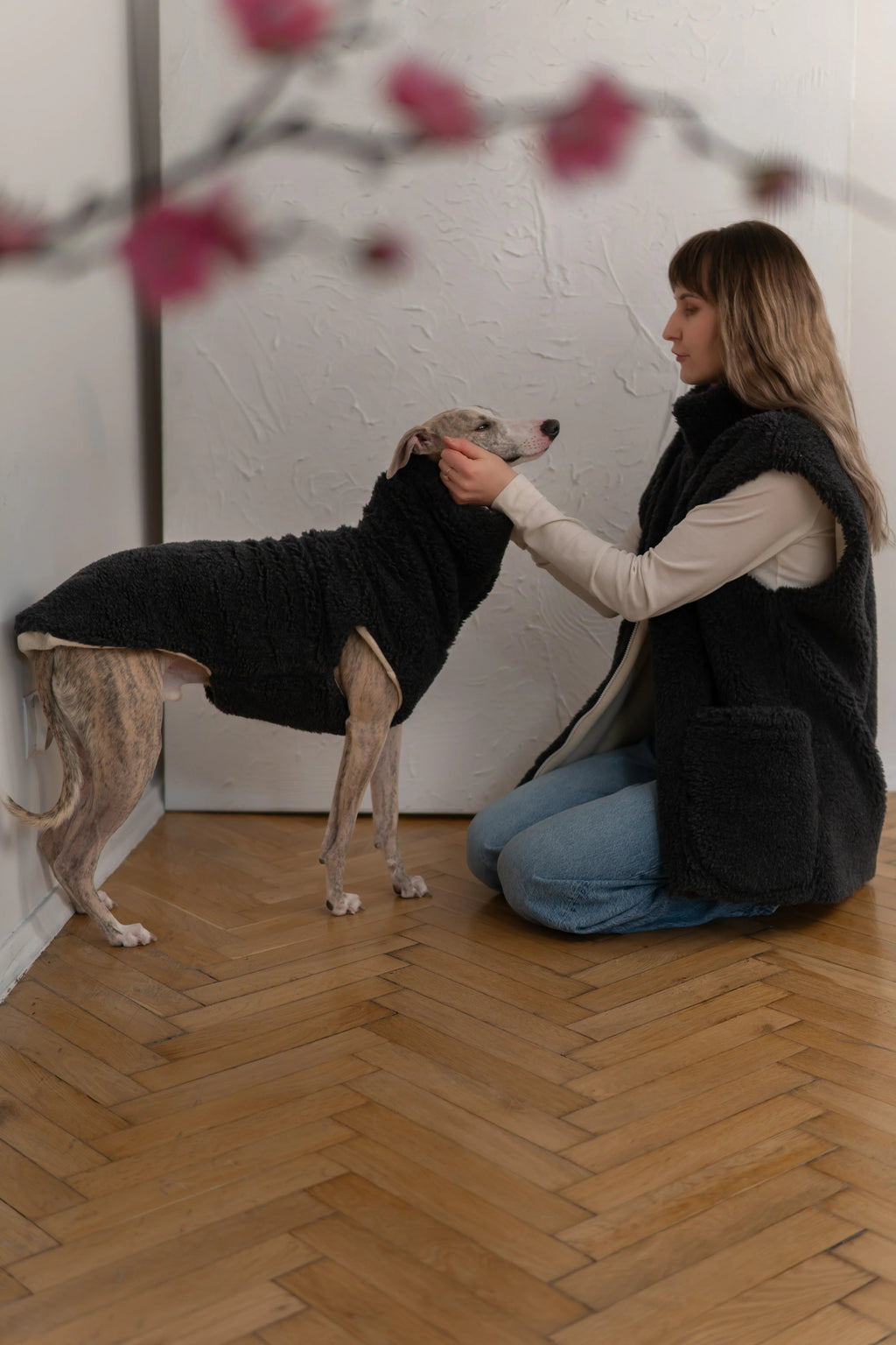 Natural Woolen Dog Toy - Bone - White