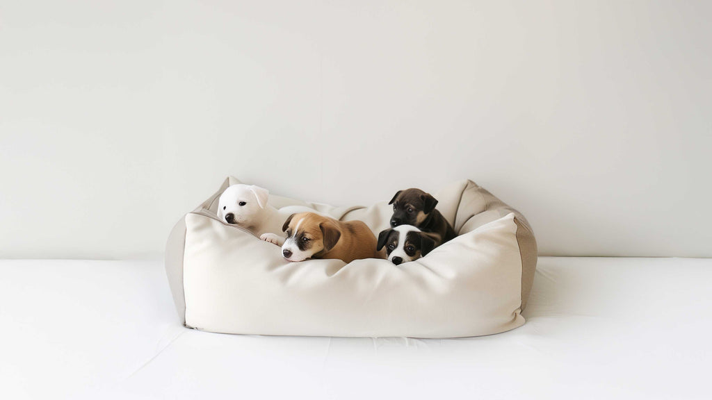 Natural Woolen Dog Toy - Bone - White